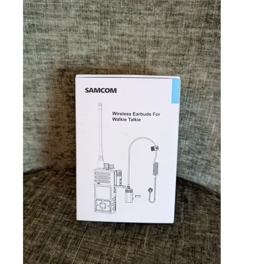 SAMCOM  BTEAR01 Wireless Earpiece with Clear Airtube Tube 2 Pin Dongle for Two